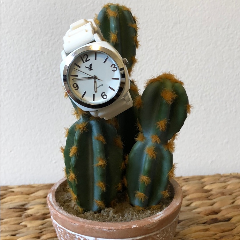 White rubber American Eagle watch.
